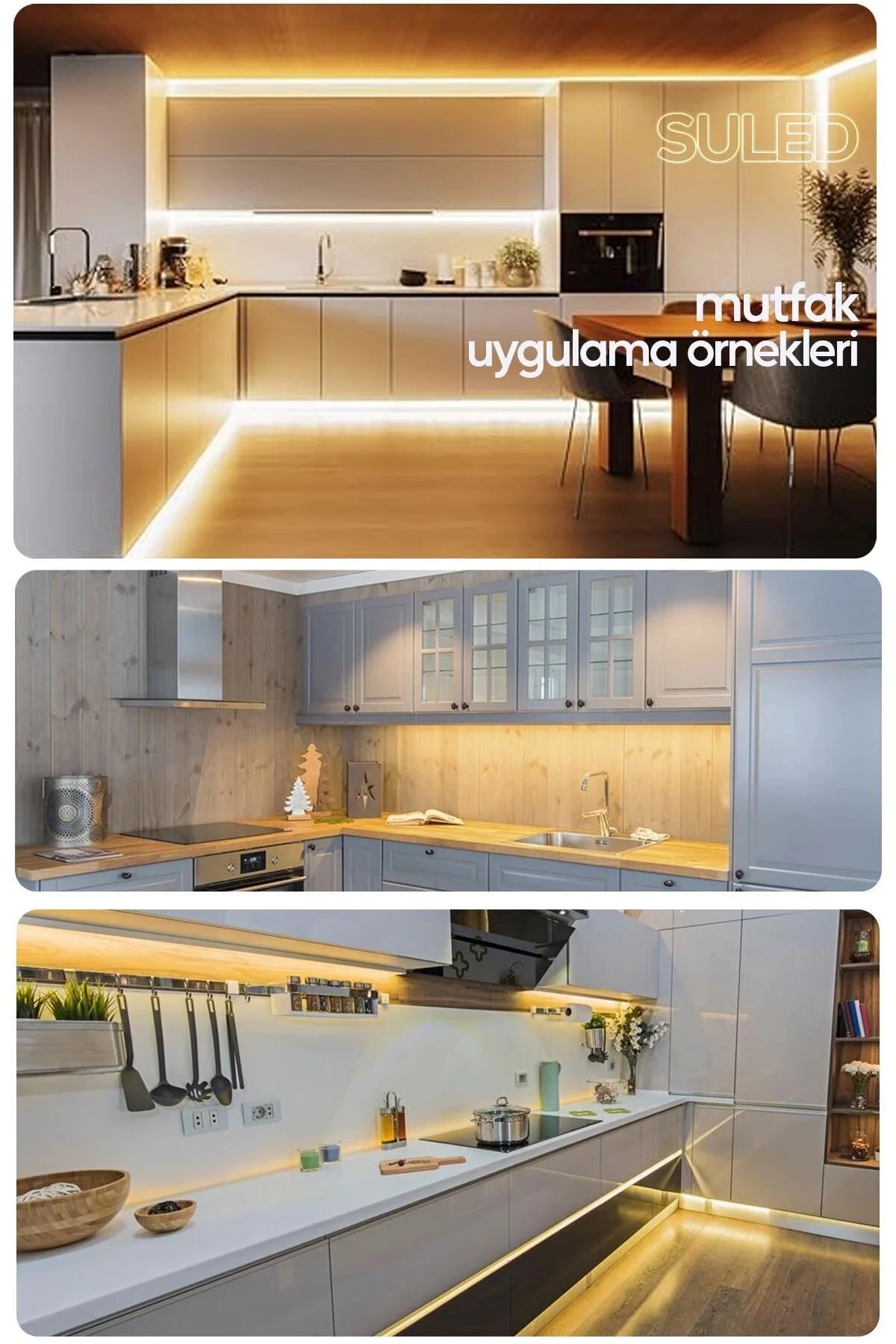 Belora & Co. Şerit Led 5 Metre Gün Işığı 3 Çipli Pro Ambiyans Aydınlatma