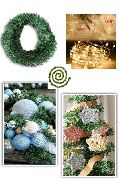 Belora & Co. Yılbaşı Dekoratif Peri Led Garland Çam Ağaçı Dalı